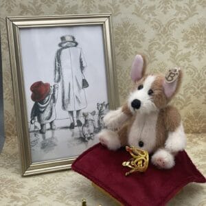 Bärino Corgi Berry 12 cm Künstlerbär mit Decke