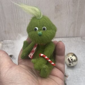 Bärino Weihnachtsmuffel / Grinch 10 cm Künstlerbär