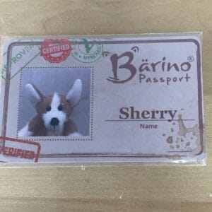 Bärino Corgi Sherry 12 cm Künstlerbär mit Decke