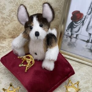 Bärino Corgi Bronko 12 cm Künstlerbär mit Decke