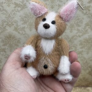 Bärino Corgi Roger 12 cm Künstlerbär mit Decke