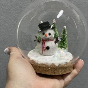 Bärino Schneekugel mit Schneemann Paul 12 cm